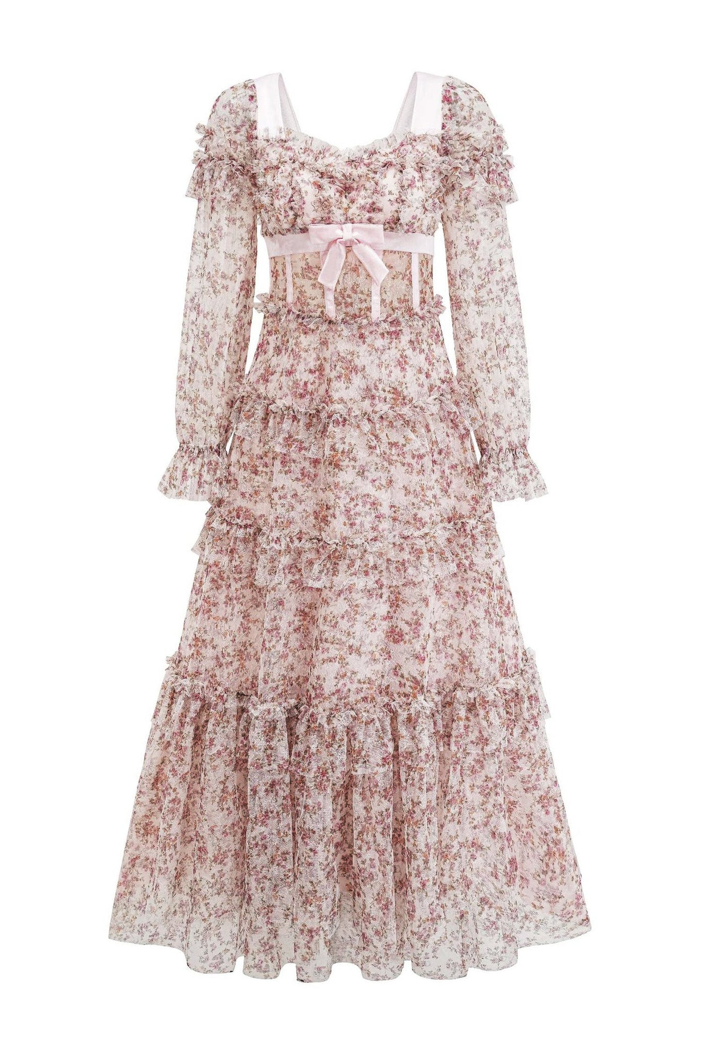 Wilde Pink Floral Long Sleeve Dress