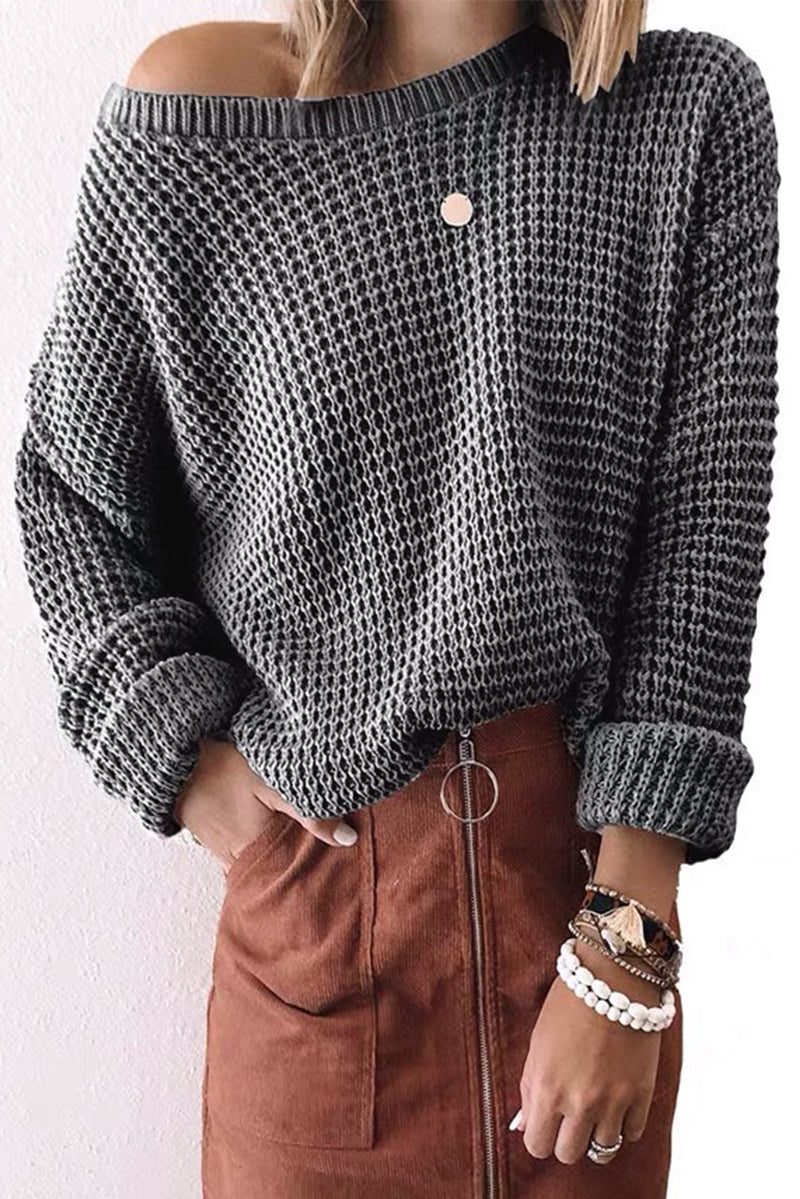 Fashion Casual Solid Patchwork O Neck Tops(7 colors)
