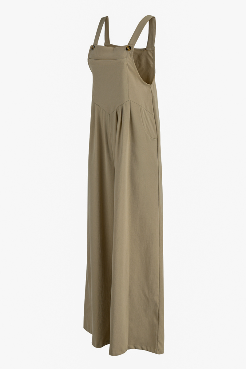 Casual Solid Split Joint Square Collar Loose Jumpsuits(13 Colors)