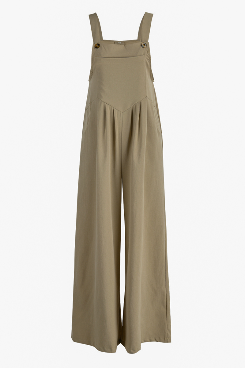 Casual Solid Split Joint Square Collar Loose Jumpsuits(13 Colors)