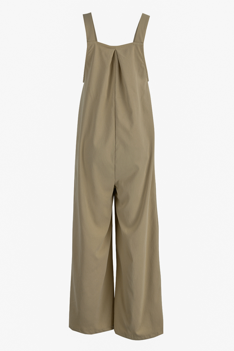 Casual Solid Split Joint Square Collar Loose Jumpsuits(13 Colors)