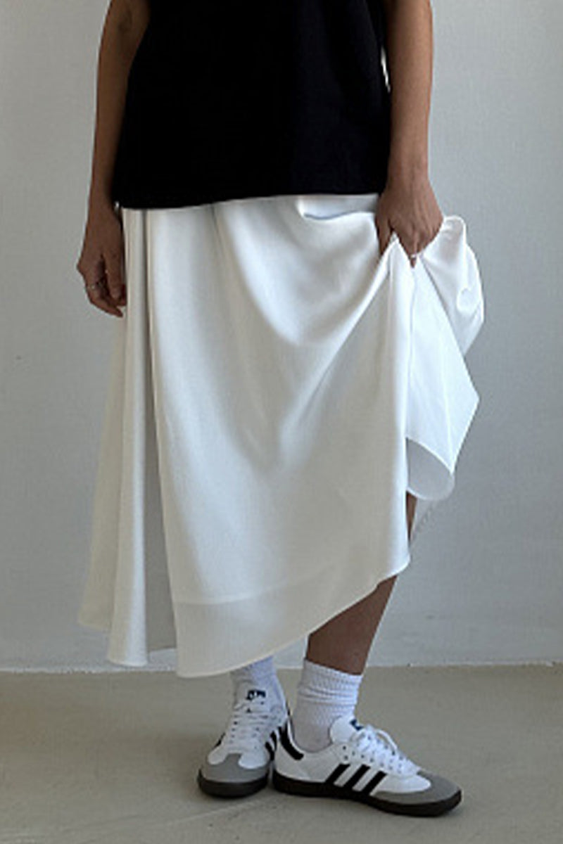 Elegant Solid High Waist Type A Solid Color Bottoms