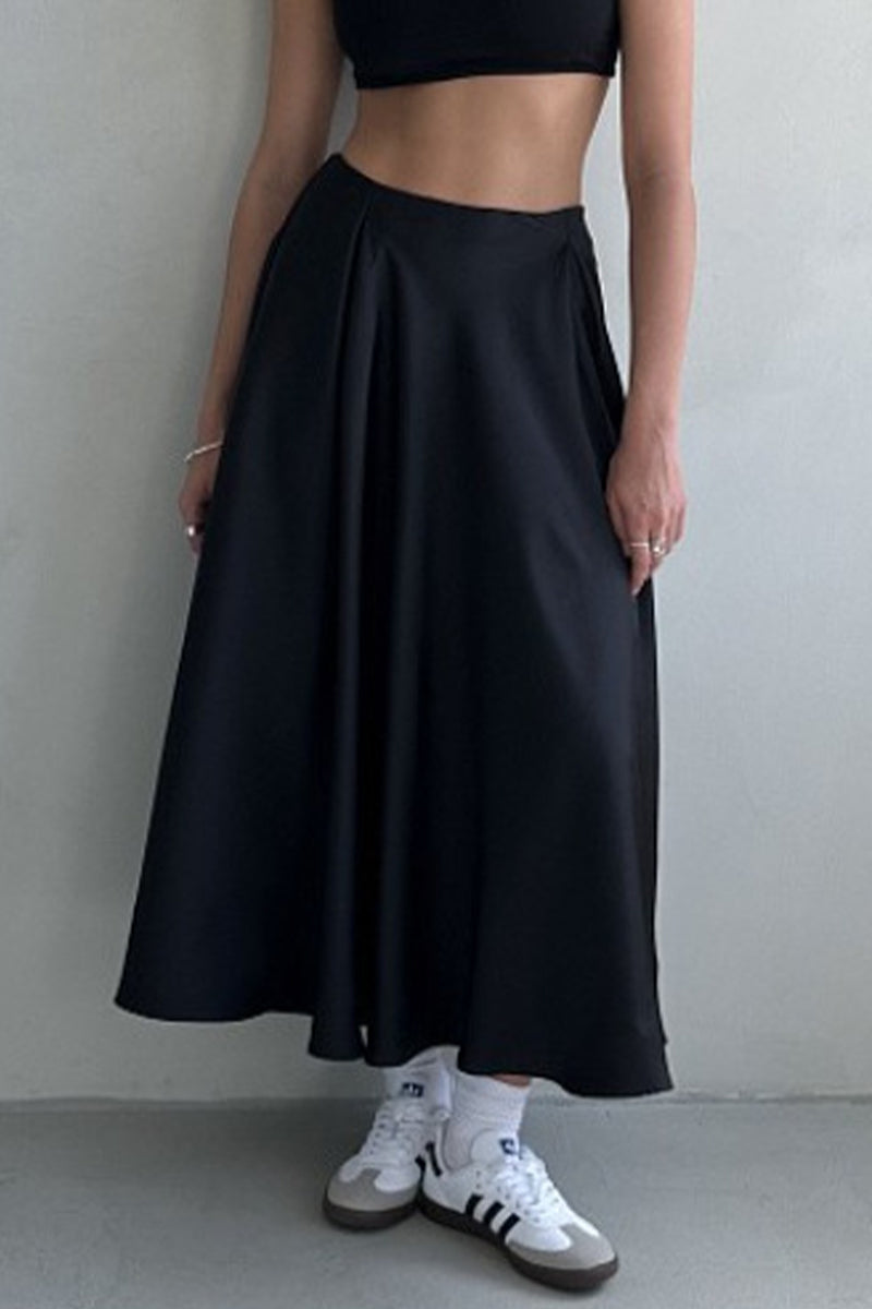 Elegant Solid High Waist Type A Solid Color Bottoms