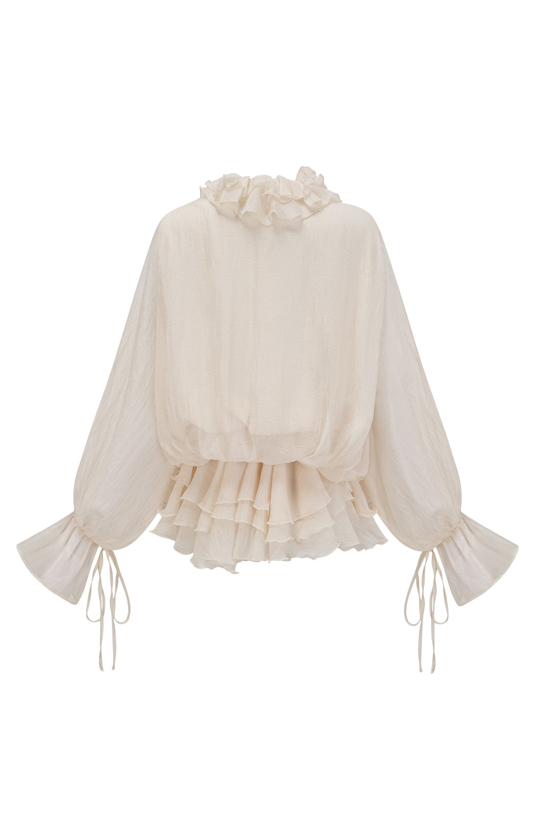 Olive Puff Sleeve Tiered Mini Dress