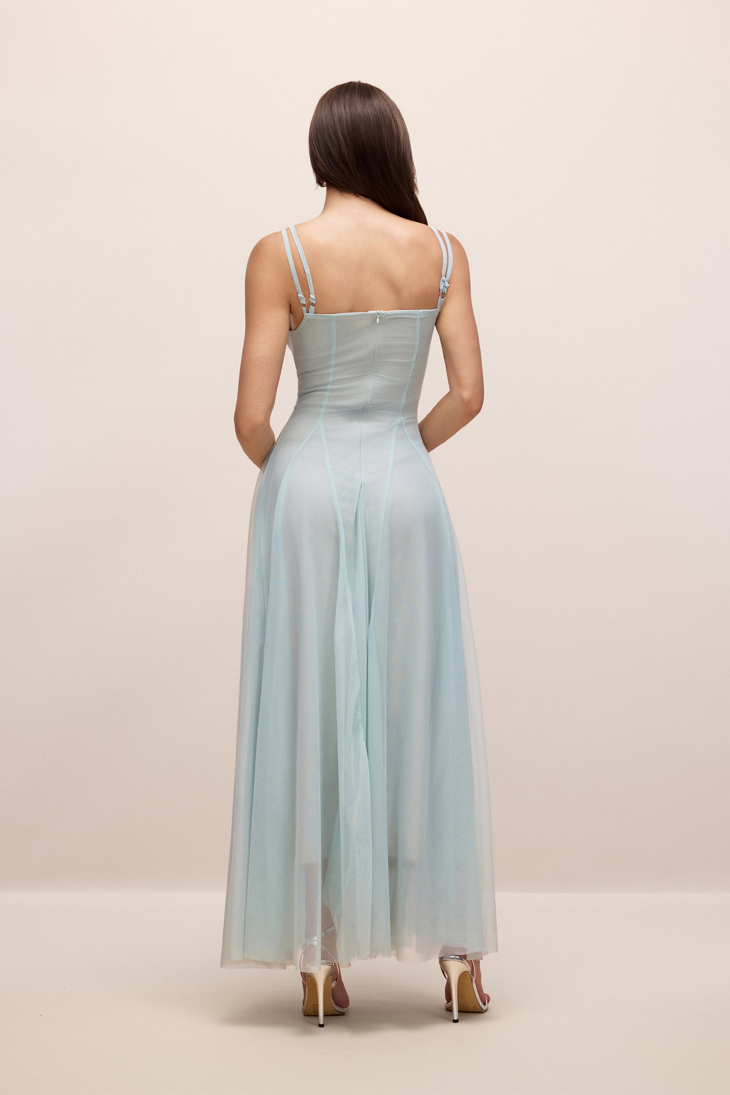 Agatha Crystal Embellished Tulle Maxi Dress
