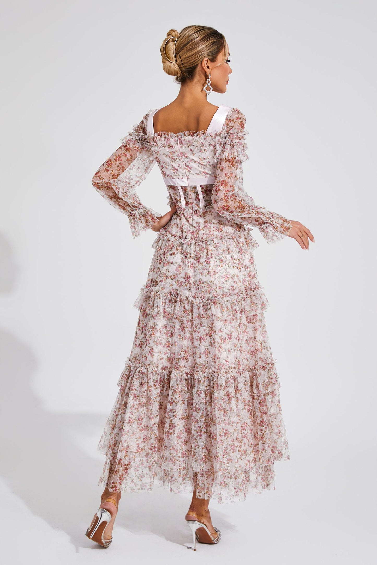 Wilde Pink Floral Long Sleeve Dress