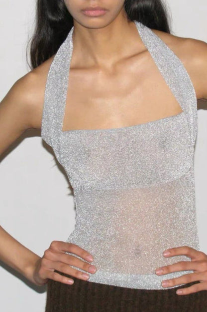 Halter Neck Sleeveless Top