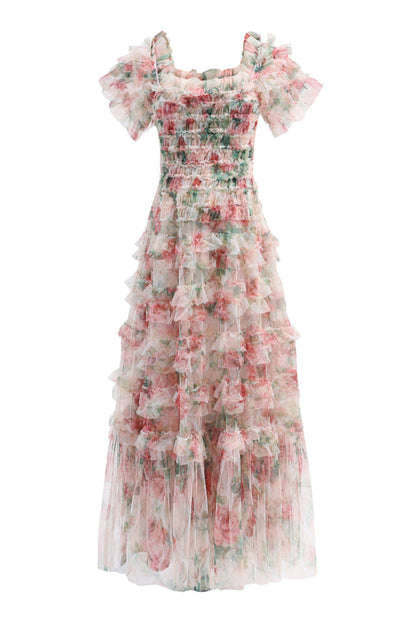 Nola Ruched Floral Maxi Dress