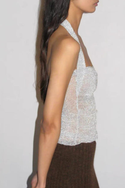 Halter Neck Sleeveless Top