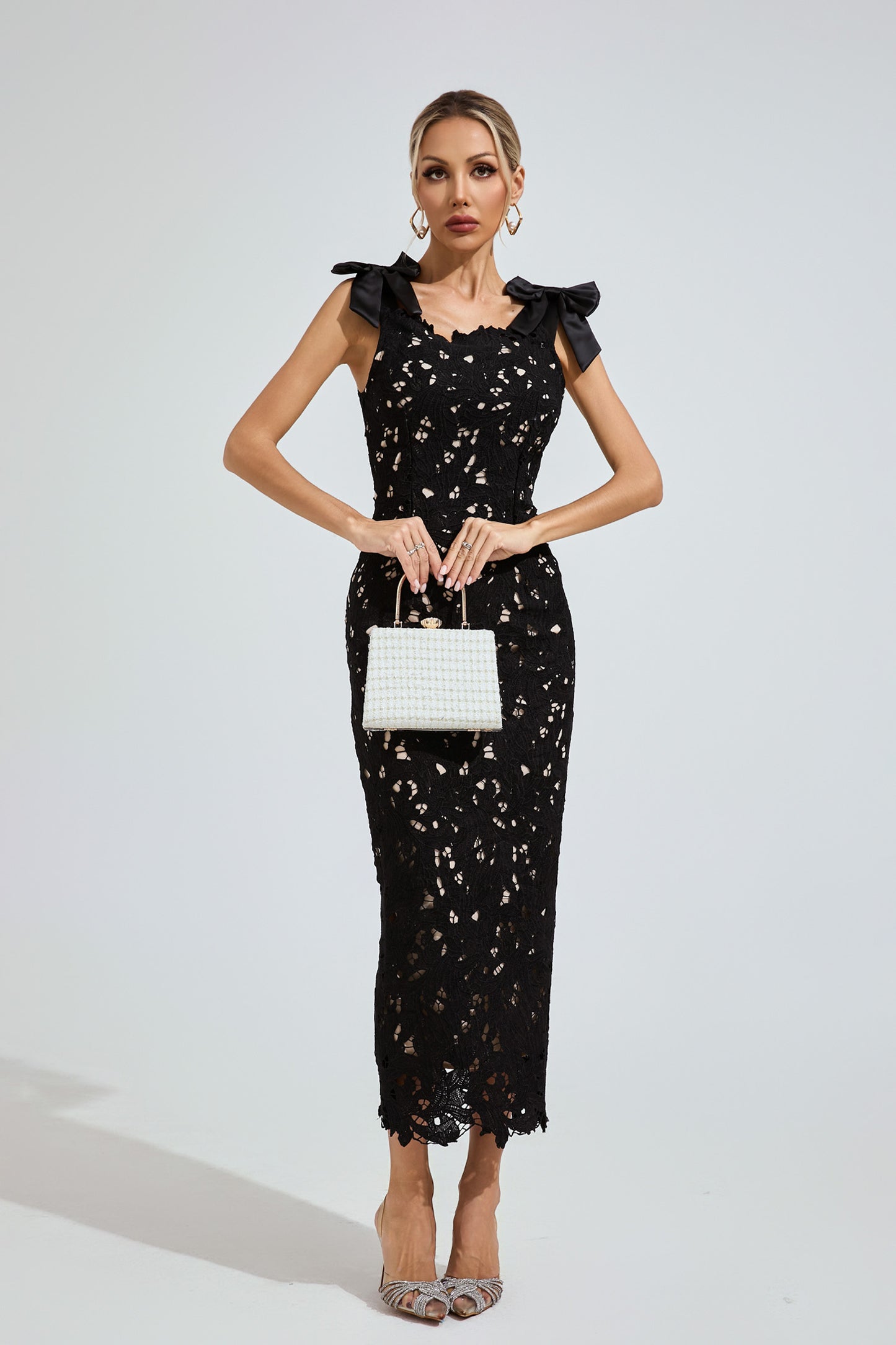 Irwin Ture Black Corset Maxi Dress