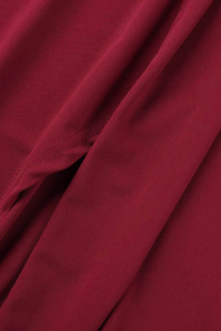 Elegant Solid Slit Fold V Neck Evening Dress Dresses(3 Colors)