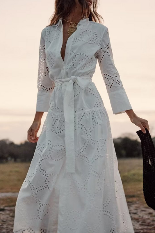 casual dress for women with sleeves 2024 Designer Casual Maxi Dress Women Autumn Deep V Neck Short Sleeve Chiffon Floor-Length from Dhgate Basic & Casual Dresses
