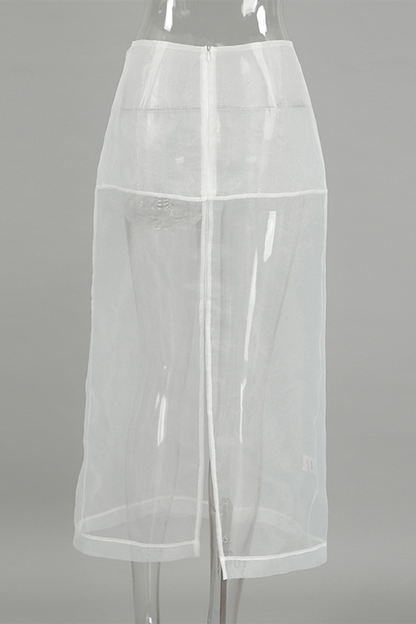 Sexy See-Through Zipper High Waist Type A Bottoms
