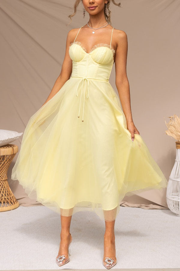 modern day princess chiffon dress Modern-day Princess Chiffon Suspenders Party Maxi Dress