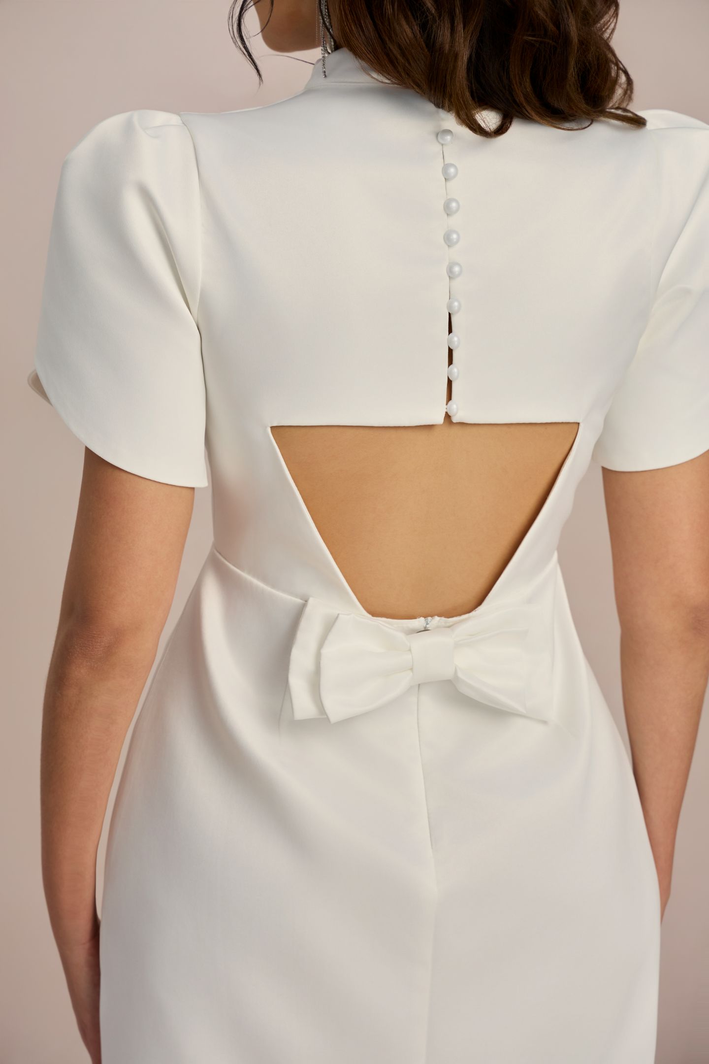 Adela Cut-out Bowknot Mini Dress