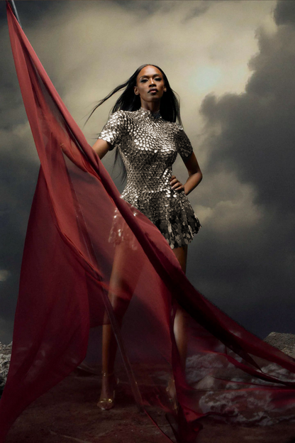 Cornelia Sea Shell Sequins Mini Dress