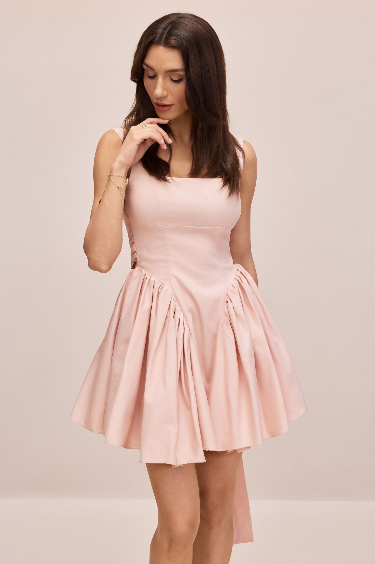 Debby Bow-tie Backless Mini Dress