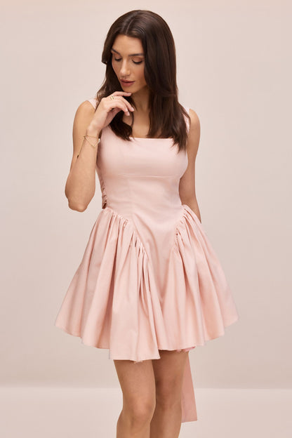 Debby Bow-tie Backless Mini Dress