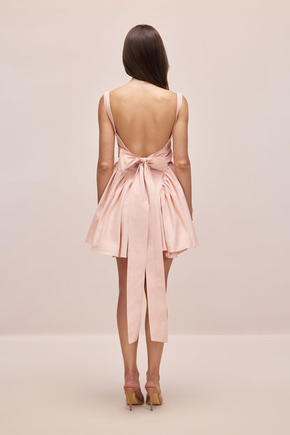 Debby Bow-tie Backless Mini Dress