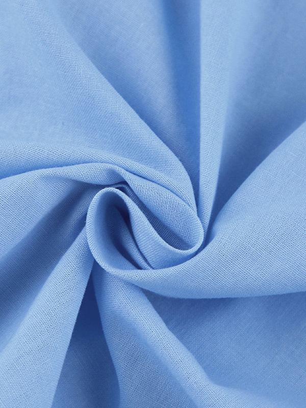 Loose Raglan Sleeve See-Through Split-Joint Tied Waist Lapel Midi Dresses Shirt Dress