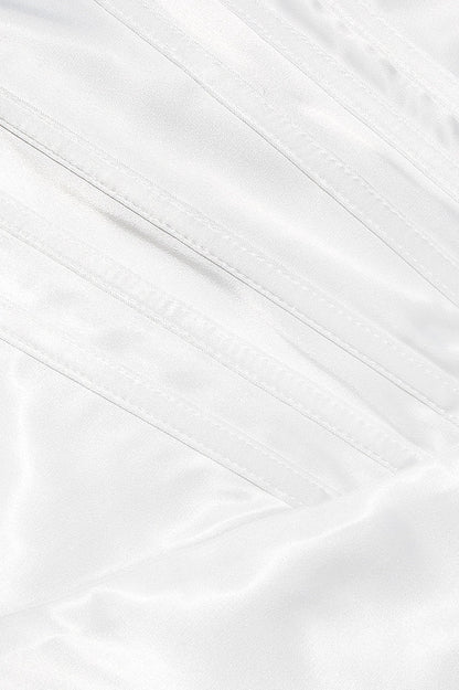 Nalita Vintage Cream Beaded Strapless Dress