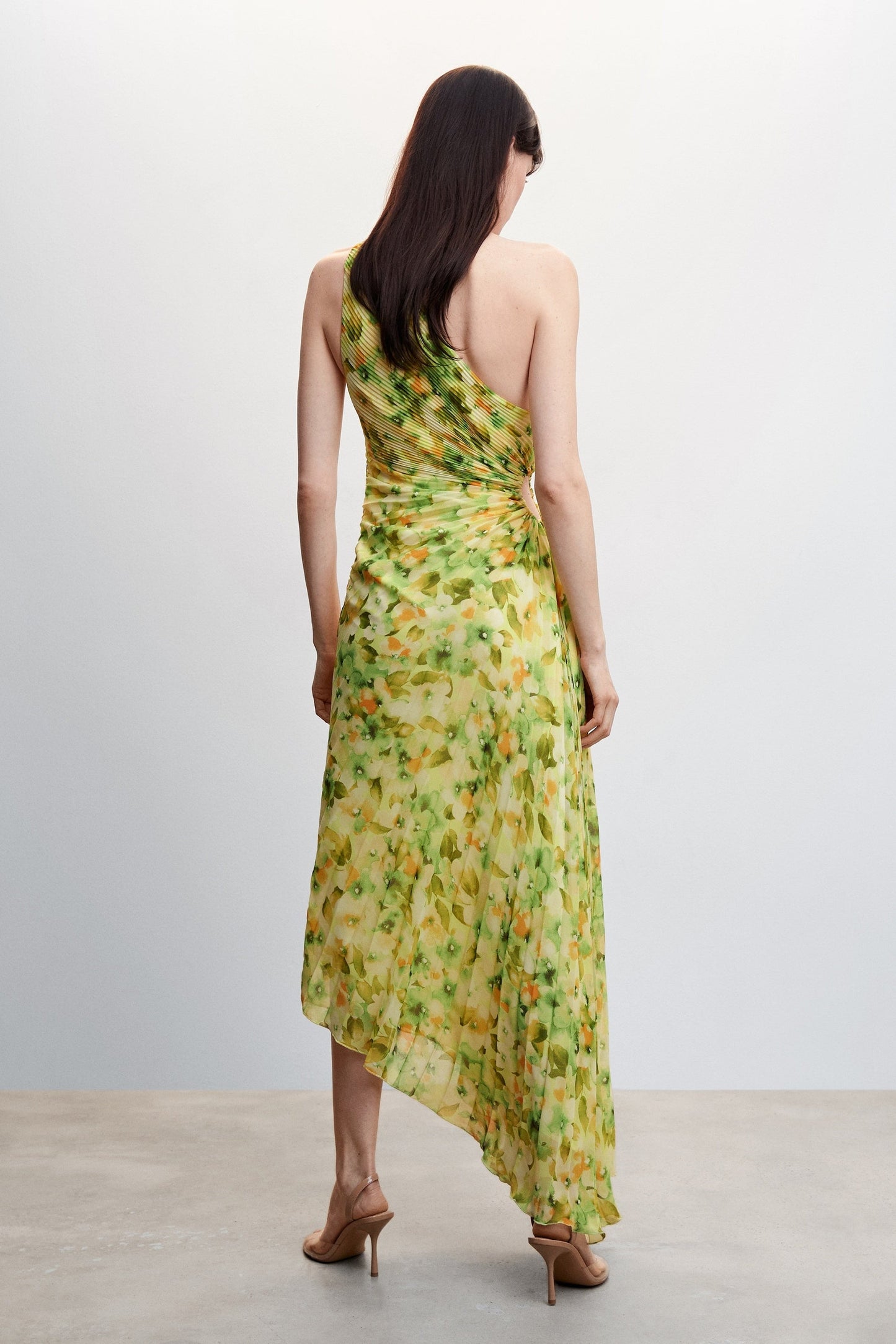Riva Floral Printed One Shoulder Maxi Dress