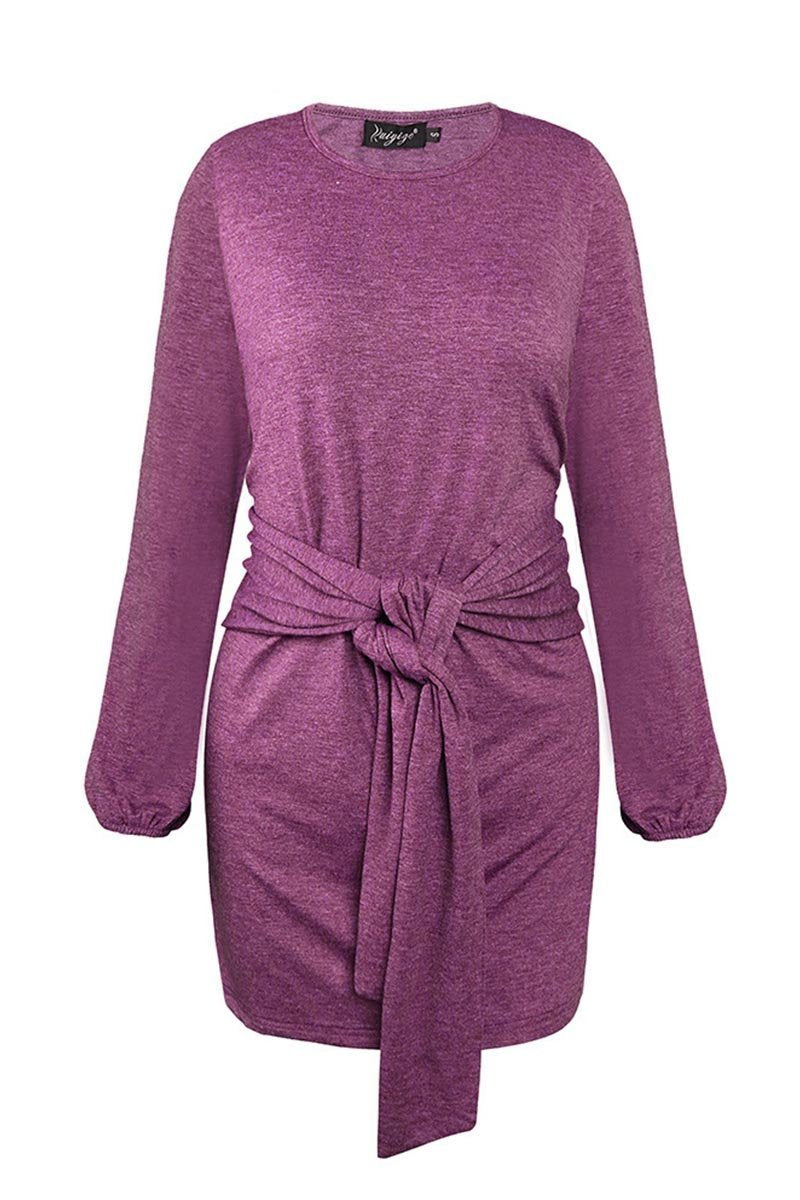 New Mini Dress With Belt(3 Colors)
