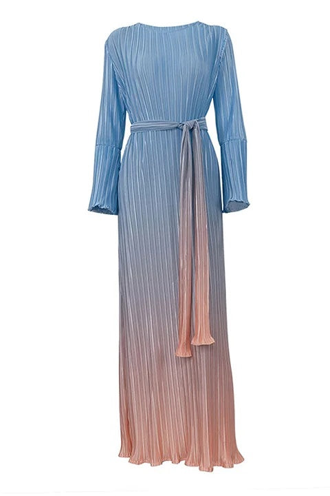 Claire Pleated Gradient Maxi Dress