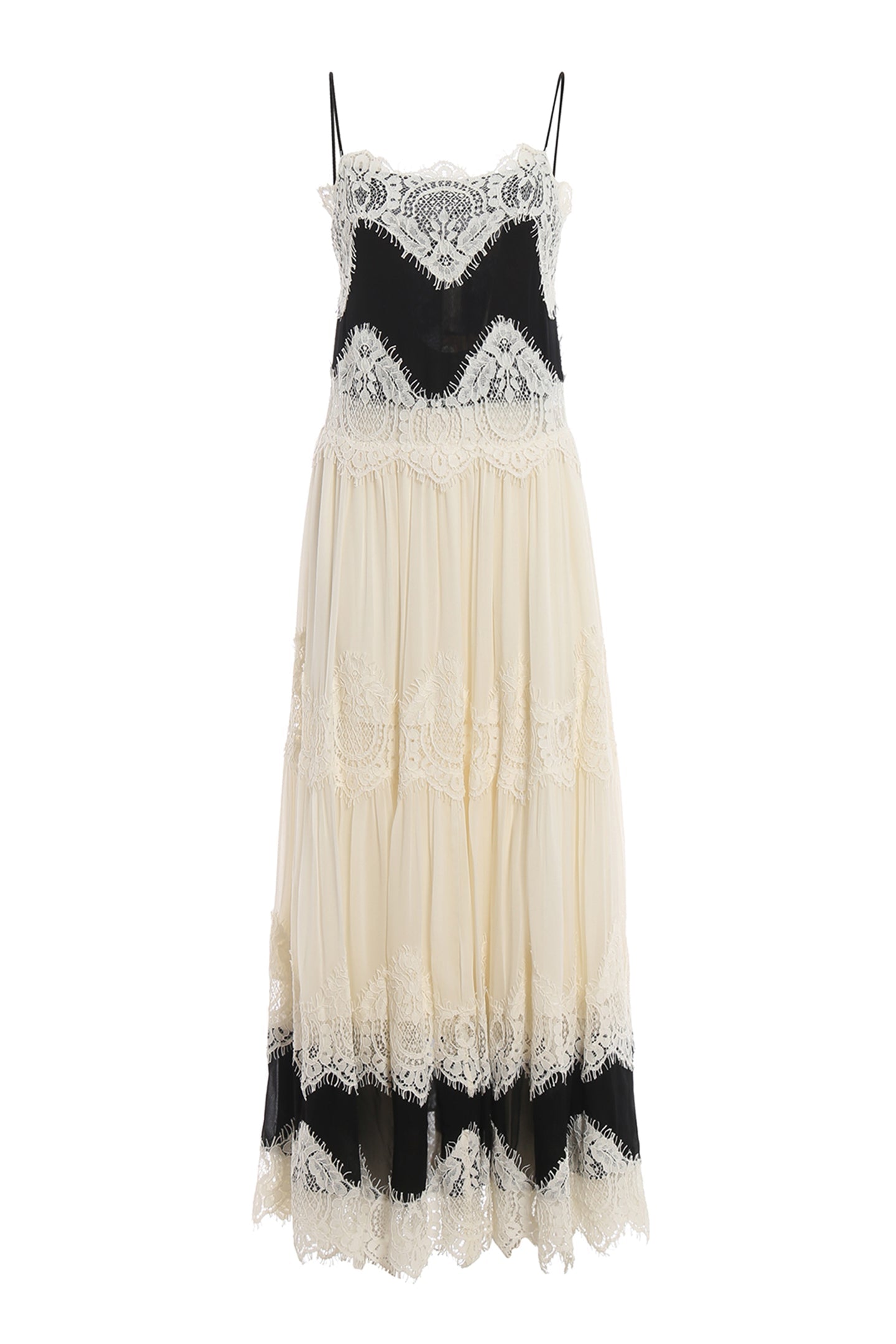 Lillian Embroidered Lace Slip Maxi Dress