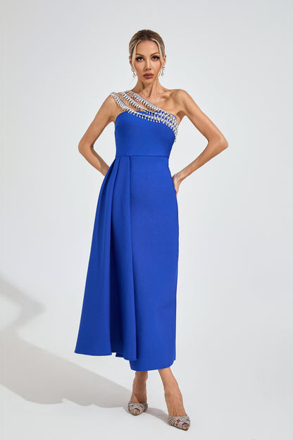 Flo Blue Strapless Diamond Dress