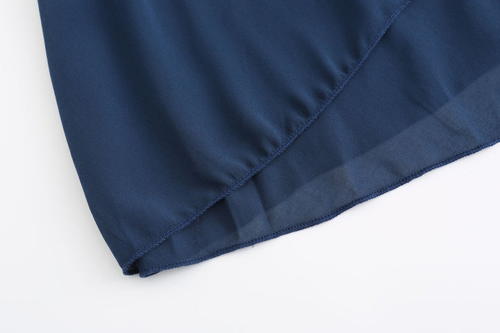 Short Sleeve Solid Color Midi Dress