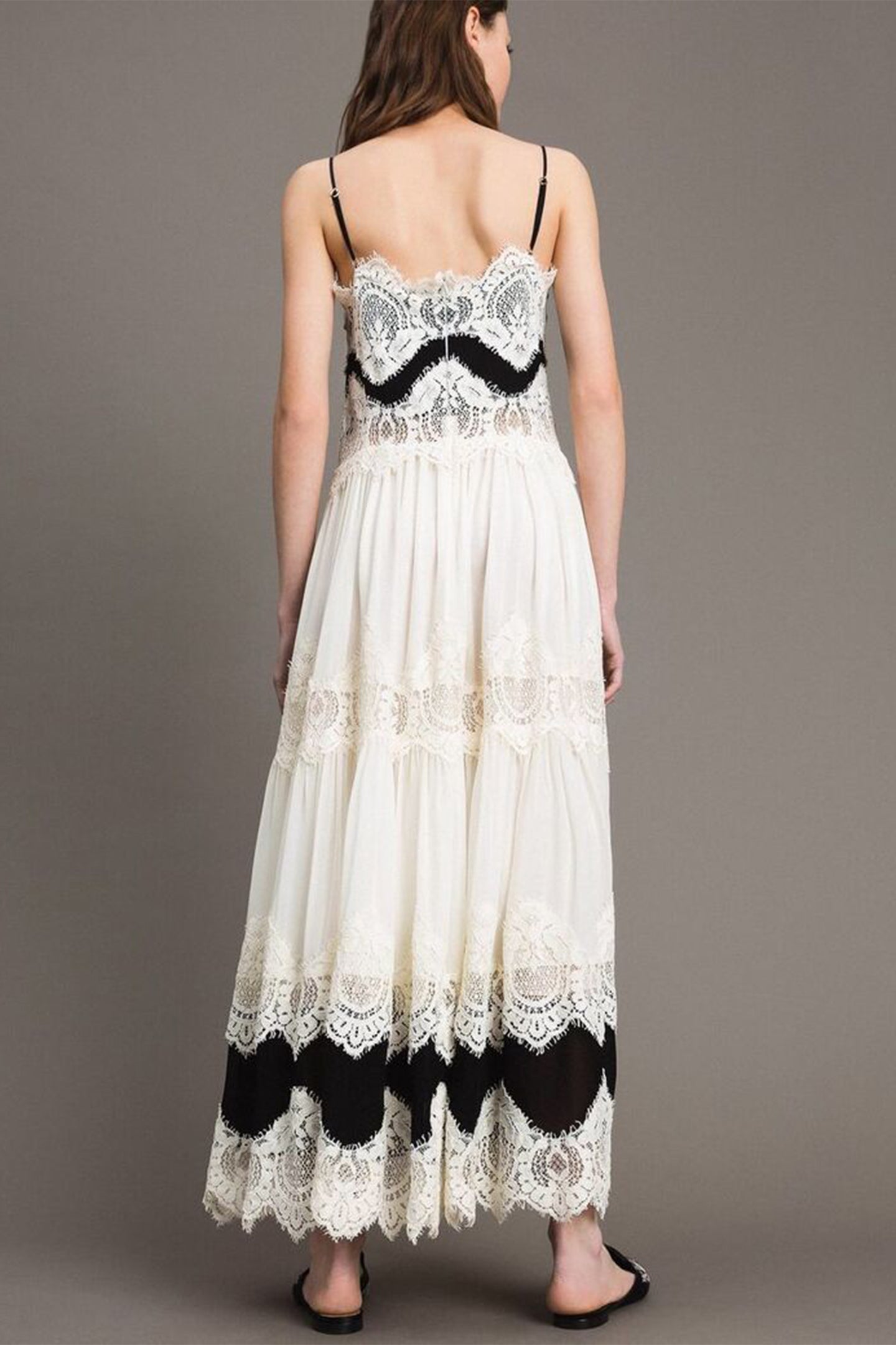 Lillian Embroidered Lace Slip Maxi Dress