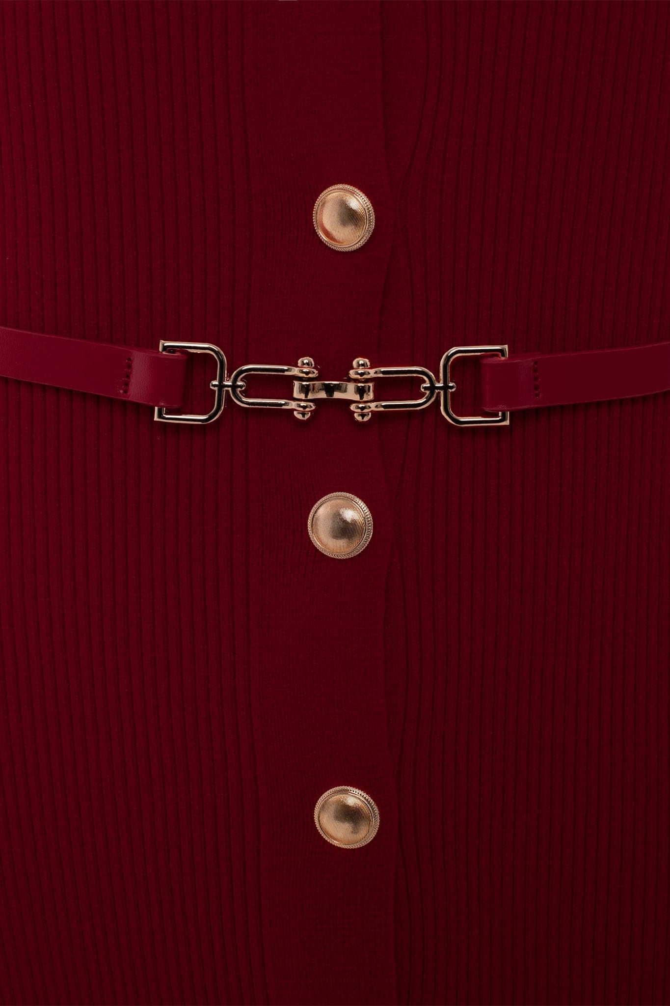 Alva V-neck Knit Midi Dress