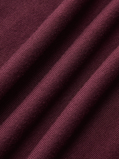 Metal Buckle Long Sleeve Ruched Maxi Dress