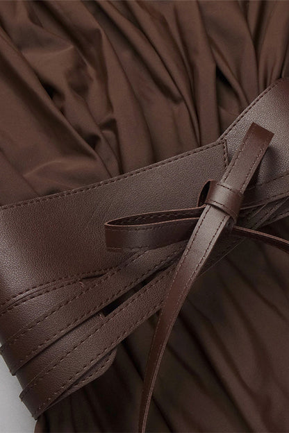 Renata Plunge Long Sleeve Maxi Dress