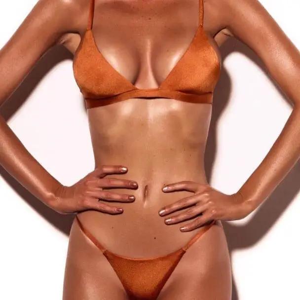 Women's strappy sexy suspender two-piece bikini