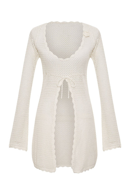 Doris Scalloped Crochet Beach Tunic