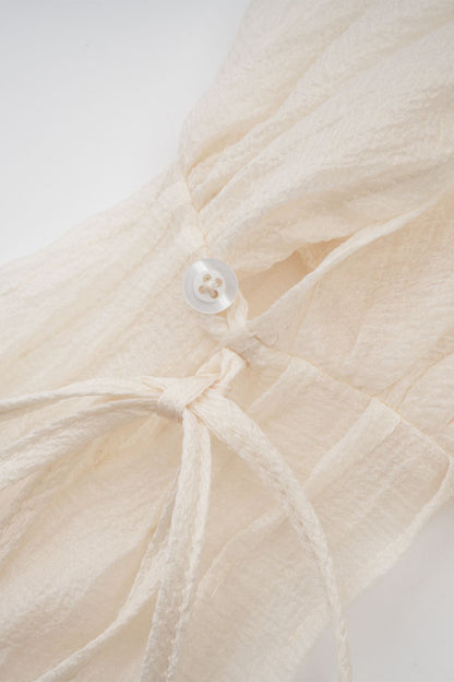 Olive Puff Sleeve Tiered Mini Dress