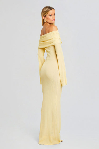 Liz Off Shoulder Maxi Knit Dress