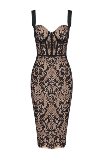 Moira Lace Bandage Midi Dress