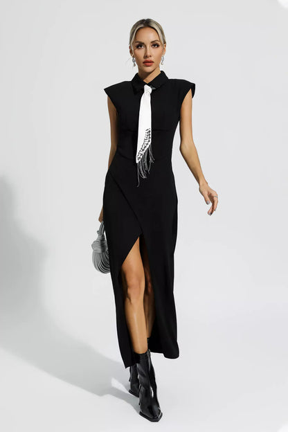 Liberty Black Sleeveless Maxi Dress