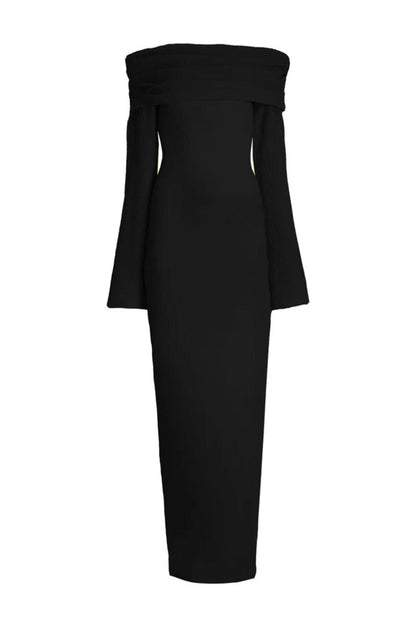 Liz Off Shoulder Maxi Knit Dress