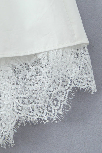 Tasha Lace Trim Spaghetti Strap Midi Dress