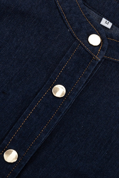 Lena Puff Sleeve Denim Mini Dress