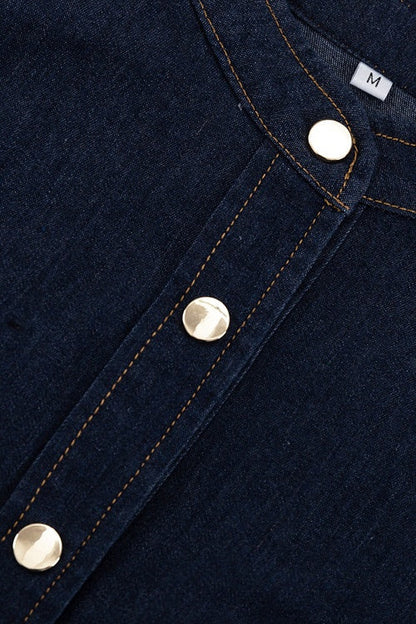 Lena Puff Sleeve Denim Mini Dress