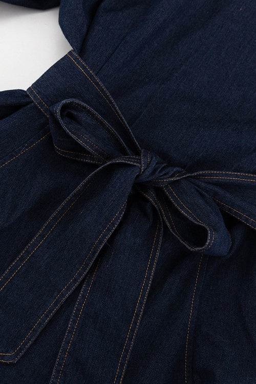 Lena Puff Sleeve Denim Mini Dress