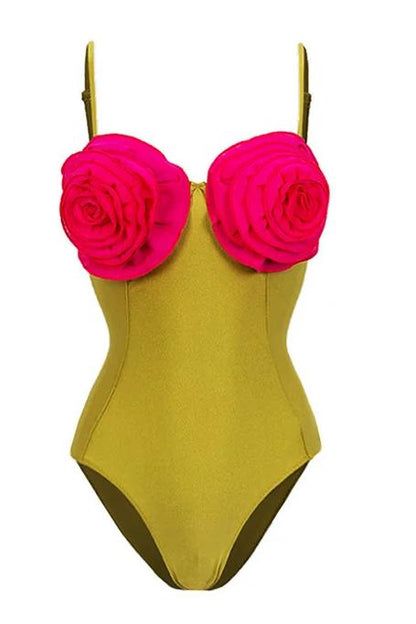 3D Flower Two Piece Swimsult Set