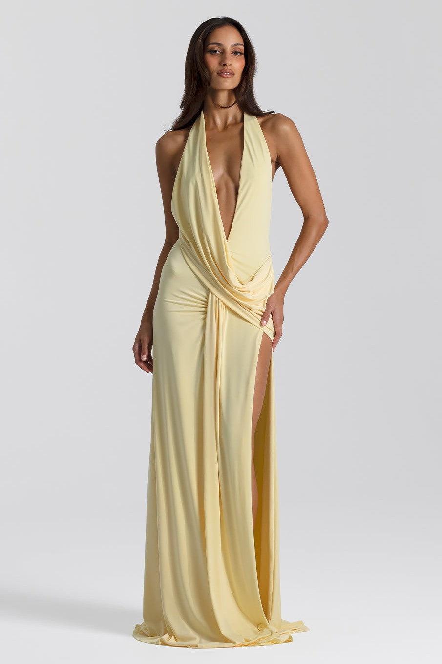 V-Neck Sleeveless Slit Maxi Dress