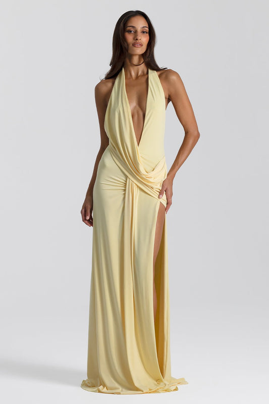 V-Neck Sleeveless Slit Maxi Dress