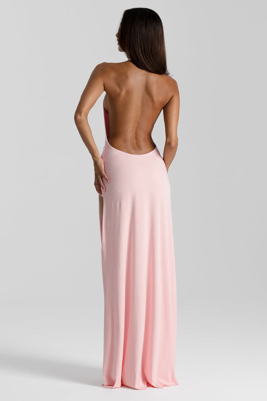 V-Neck Sleeveless Slit Maxi Dress